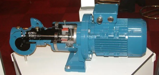 Example of a magnetically coupled pump