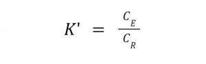 picture of equation of partition or distribution coefficient