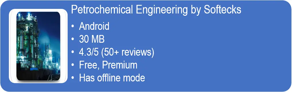 chemical engineering apps Petrochemical Engineering by Softecks