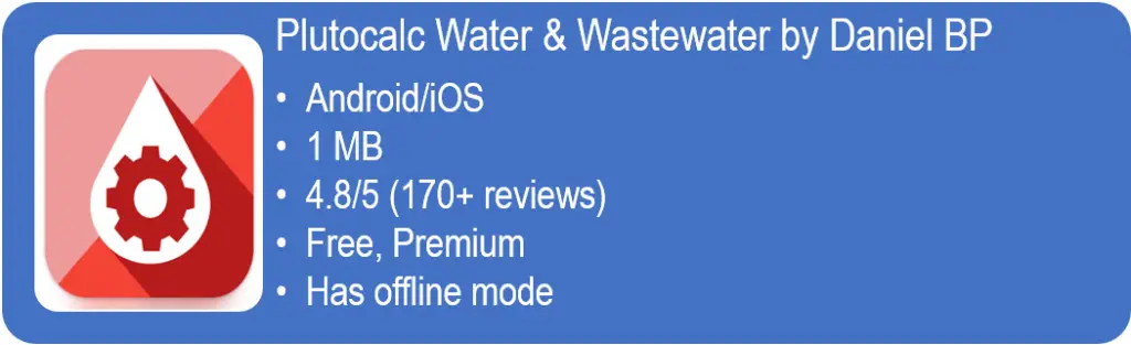 chemical engineering apps Plutocalc Water & Wastewater by Daniel BP