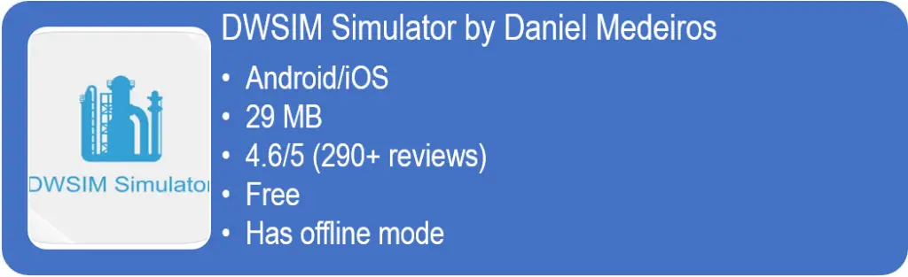 chemical engineering apps DWSIM Simulator by Daniel Medeiros