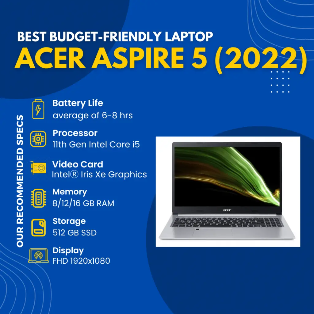 Best Laptops For Chemical Engineering Students Best Budget-Friendly Laptop: Acer Aspire 5
